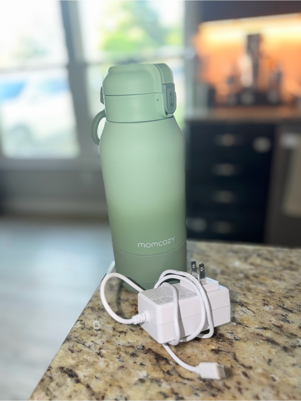 Momcozy Electric Smart Water Bottle Charger Included - Sage Green